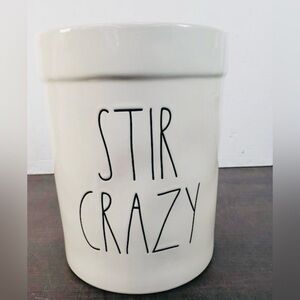 Rae Dunn Collection Magenta Kitchen Utensil Holder/Crock STIR CRAZY HTF style